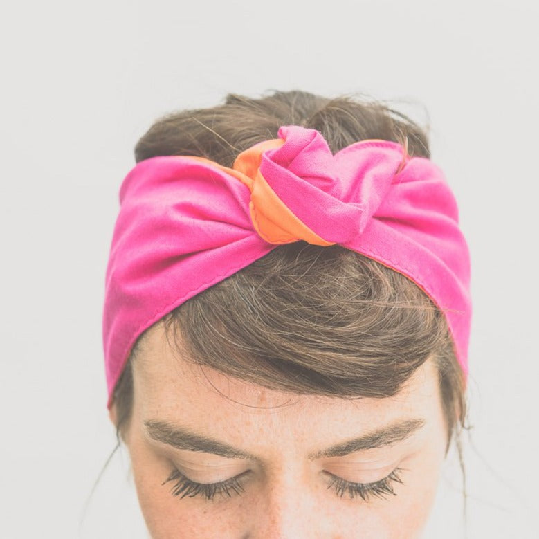 Pink and Orange Headband - Urban Turban